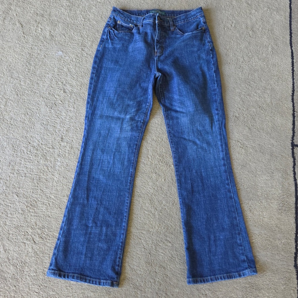 Lauren Ralph Lauren Bootcut Jeans Blue Stretch Denim Size 6 Medium Wash